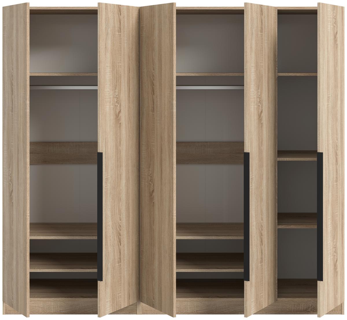 Drehtürenschrank Kopenhagen Sonoma Eiche, B: 200 Cm - Sonoma Eiche, MODERN, Holzwerkstoff (200/181/52cm) - MID.YOU