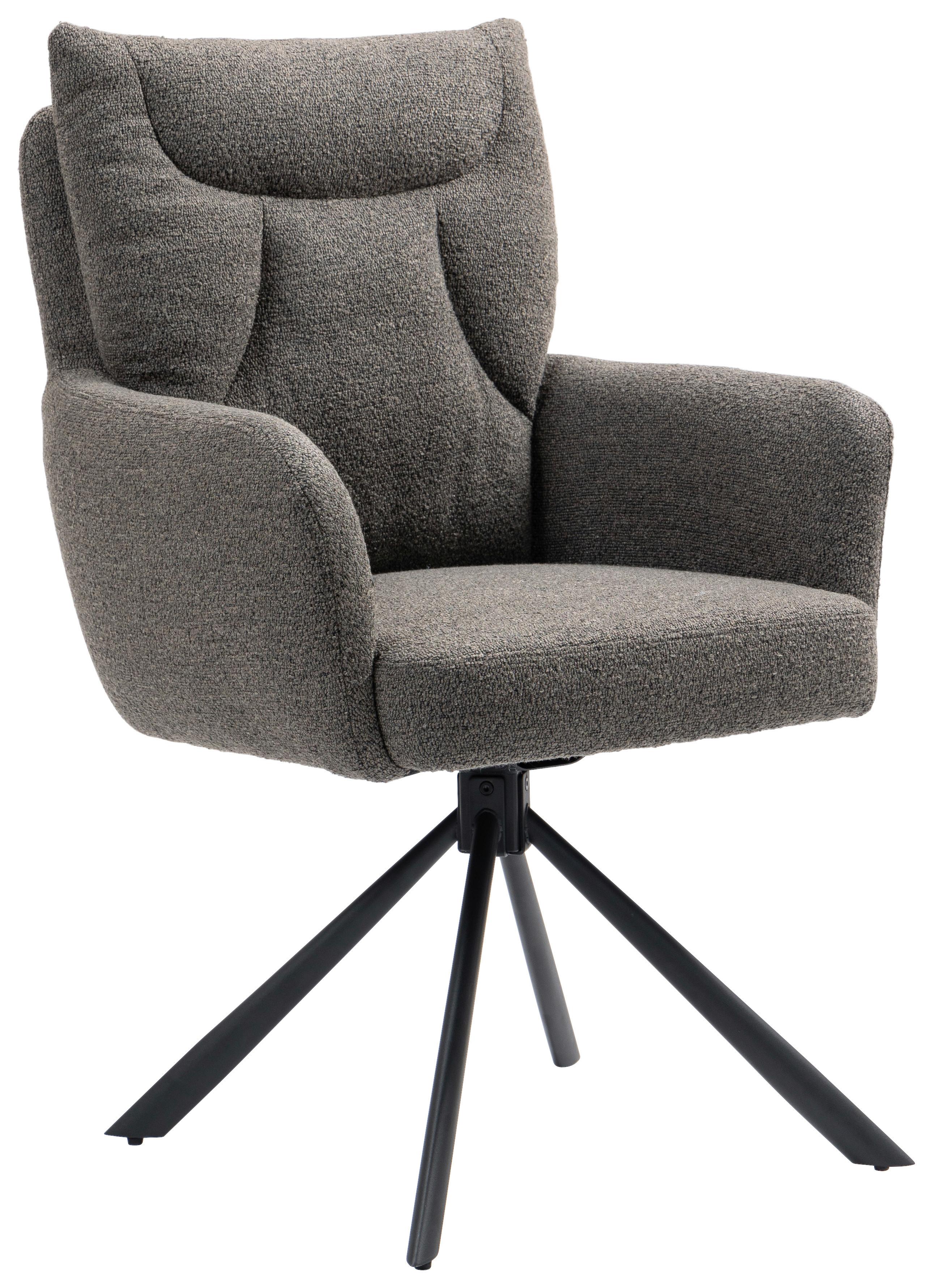 Armlehnstuhl Emine Braun Sitzfl. 180° drehbar, B: 60cm