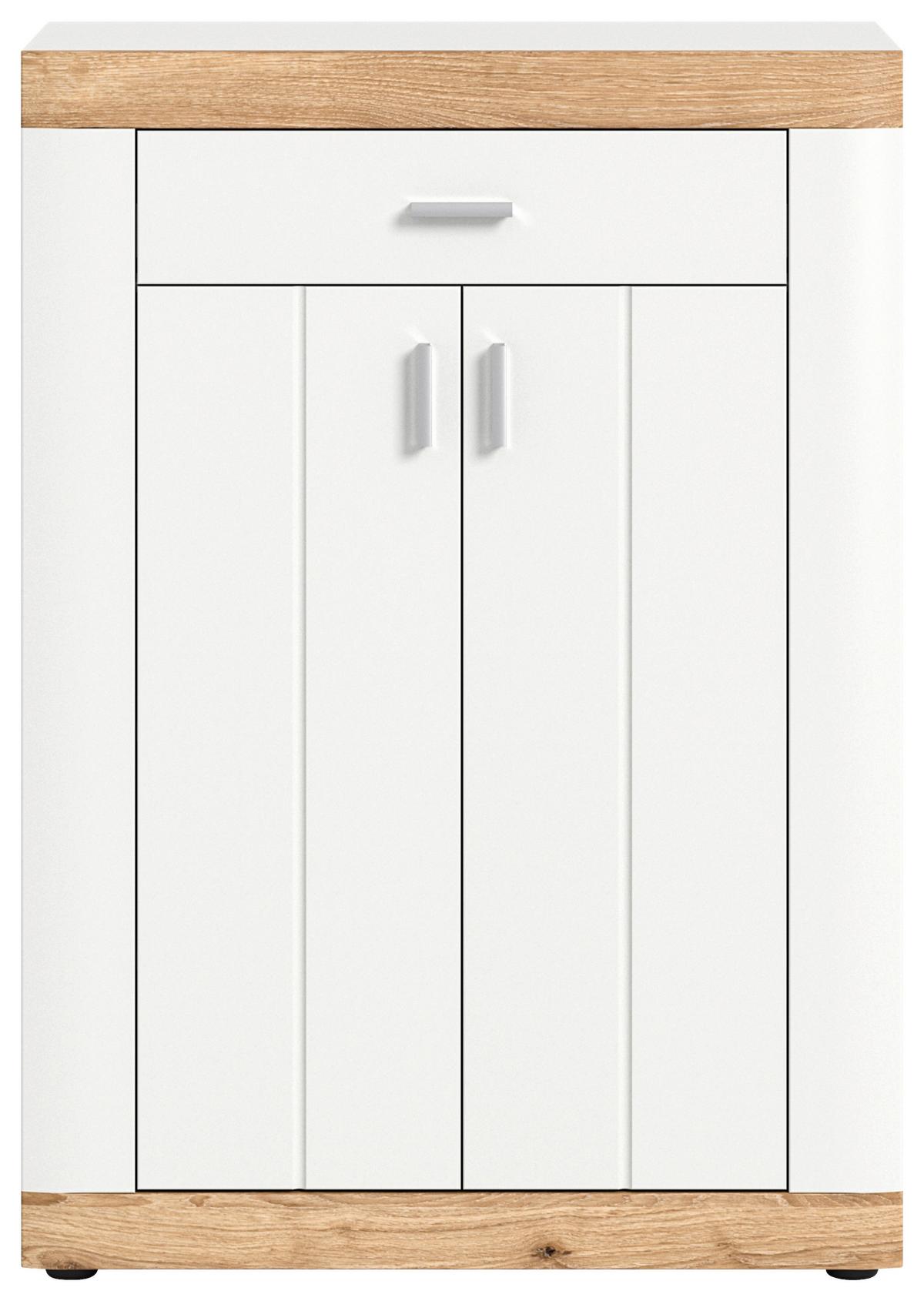 Schuhschrank Laredo Weiß/Nox Oak B: 73 cm - KONVENTIONELL, Holzwerkstoff (73/104/37cm) - MID.YOU