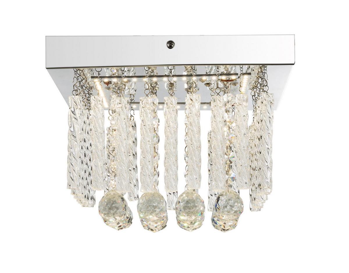 Led-deckenleuchte 68396-12 - Design, Glas/Metall (25/25/15cm) - Globo