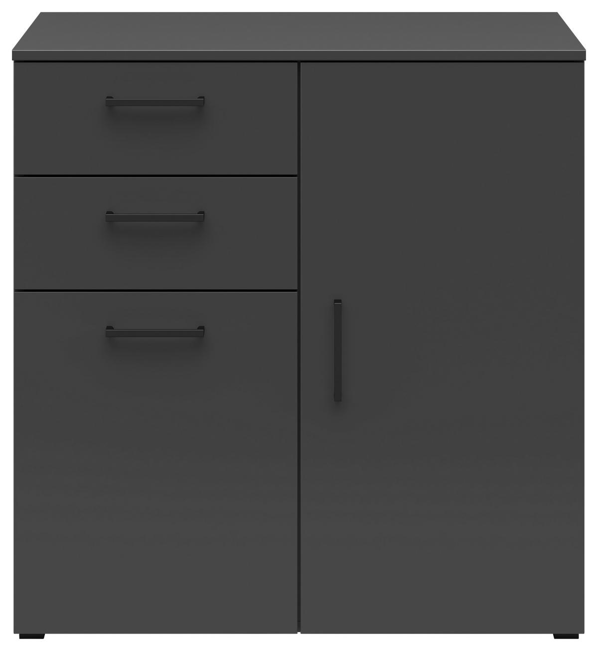 Komód Multistauraum - grafitszürke, Modern, faalapú anyag (80/83/52cm) - Carryhome