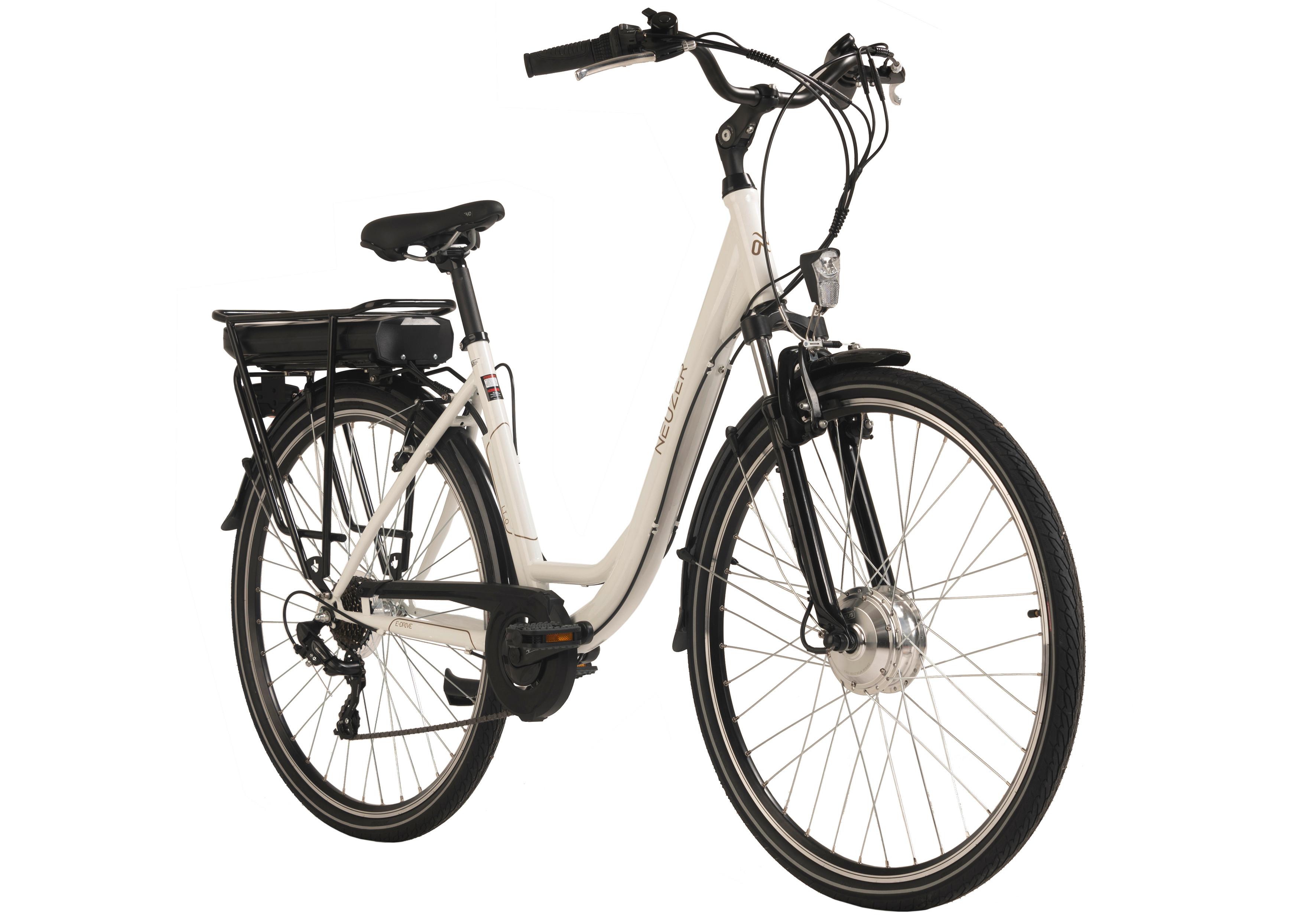 Elektrofahrrad E-citybike Hollandia Lido, Weiß, 28 Zoll - Weiß, Basics, Metall (21/116/188cm)