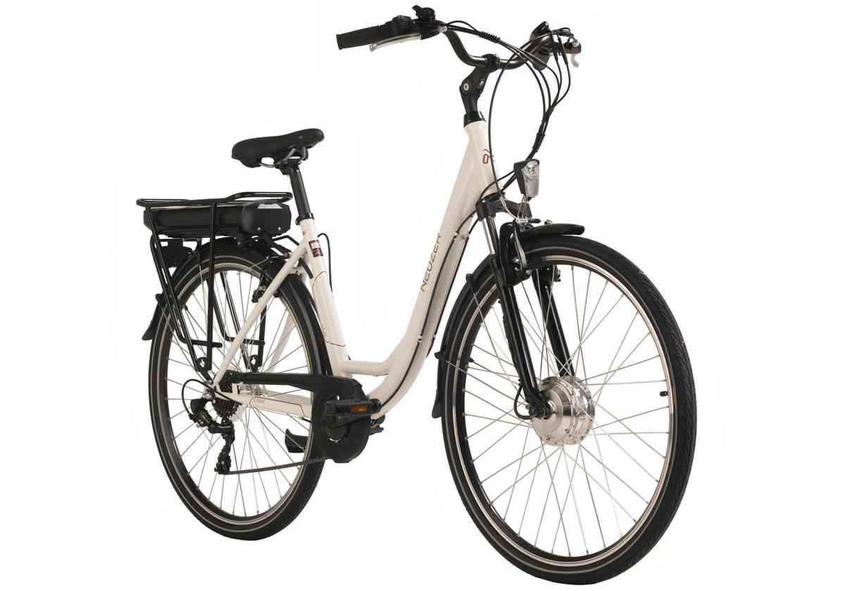 Elektrofahrrad E-citybike Hollandia Lido, Weiß, 28 Zoll - Weiß, Basics, Metall (21/116/188cm)