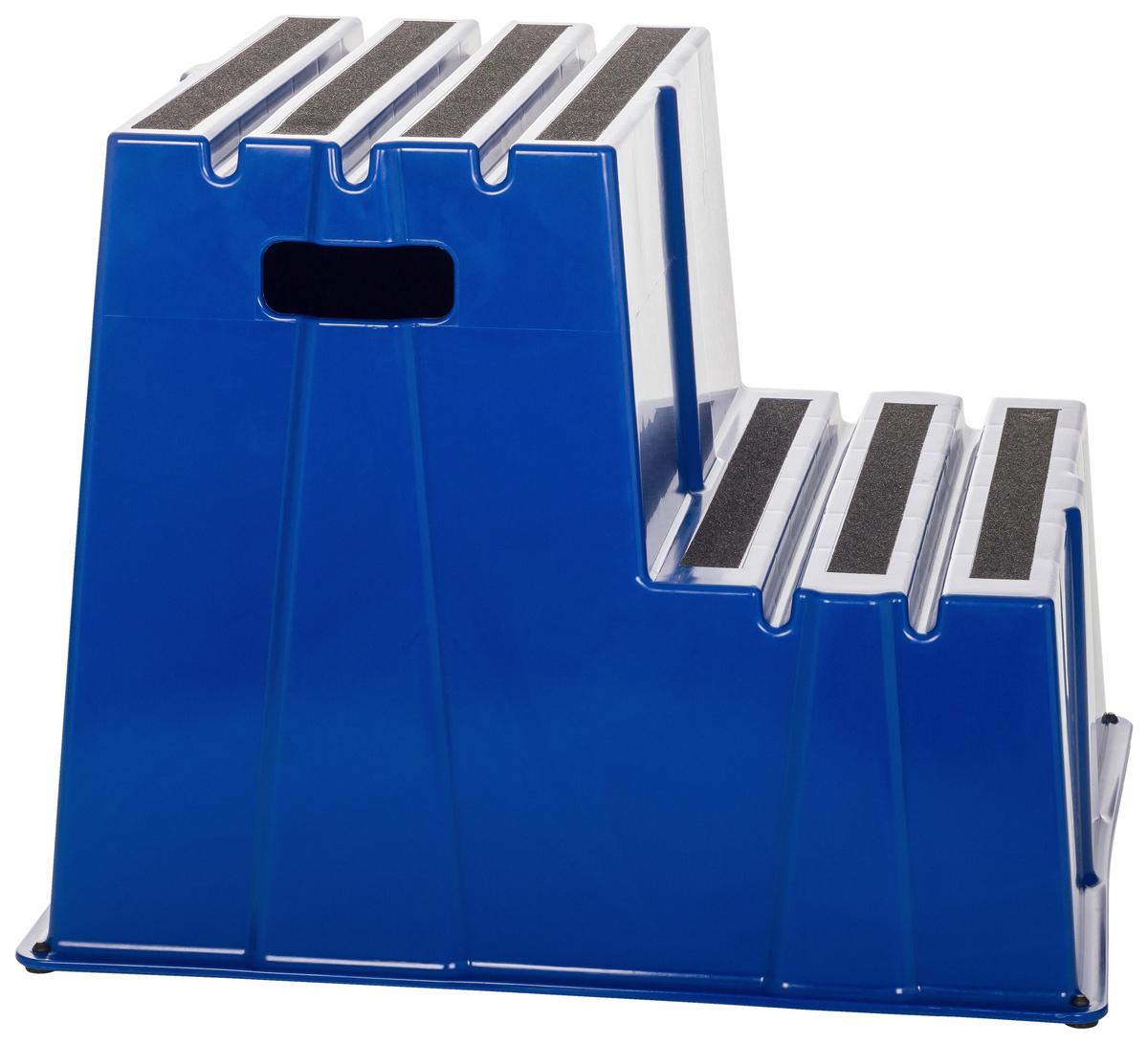Tritthocker Tio-E2 - Blau, Basics, Kunststoff (57/51/65cm) - MID.YOU