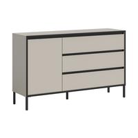 Sideboard Tron Kaschmir B: 136 Cm - Kaschmir/Schwarz, Design, Holzwerkstoff (136/83/38cm) - Livetastic
