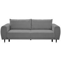 3-Sitzer-Sofa mit Schlaffunktion Siena B: 245 cm - Dunkelgrau/Schwarz, KONVENTIONELL, Textil (245/85/92cm) - Livetastic