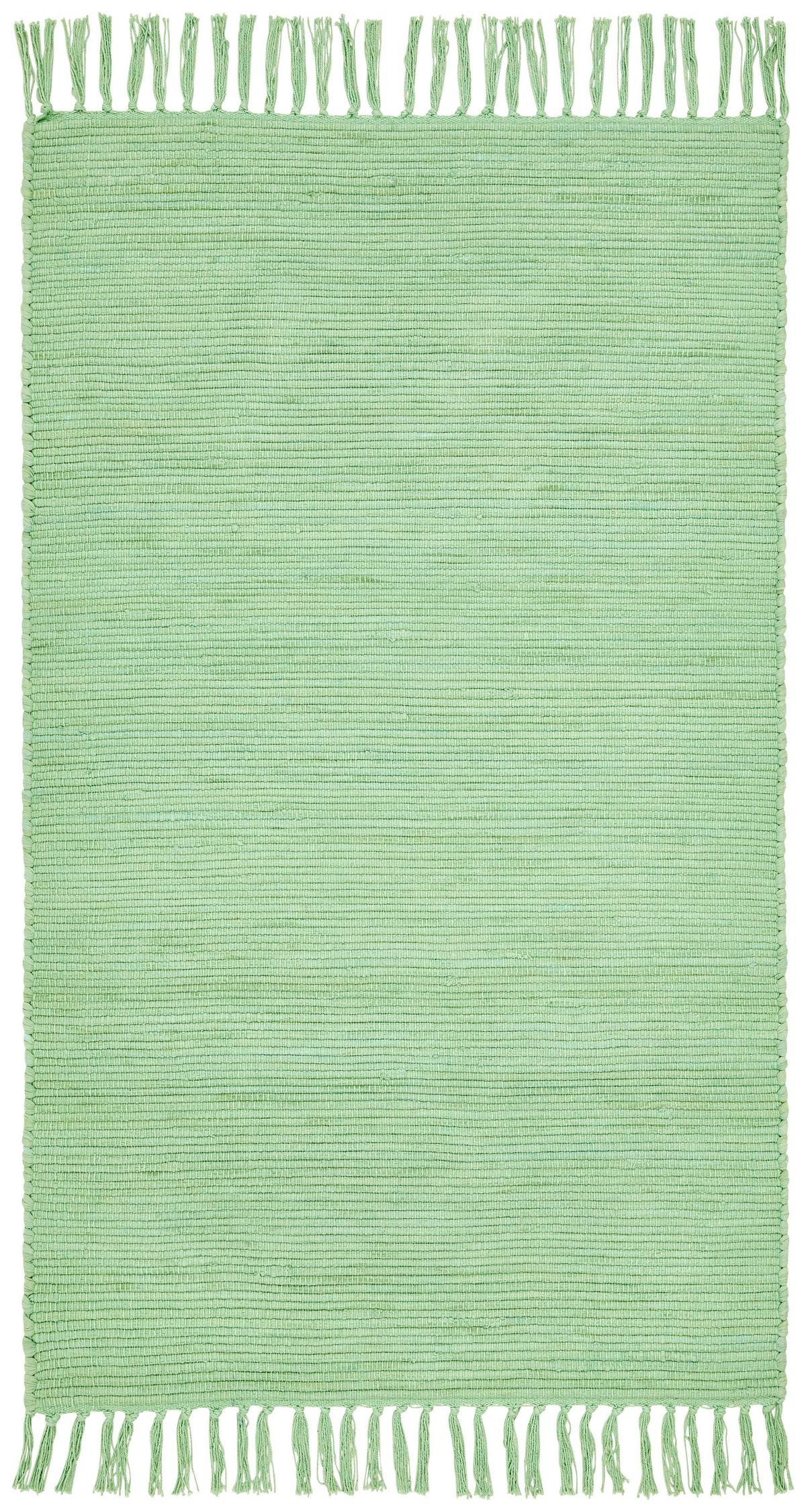 Handwebteppich Annika - Mintgrün, MODERN, Textil (70/120cm) - James Wood