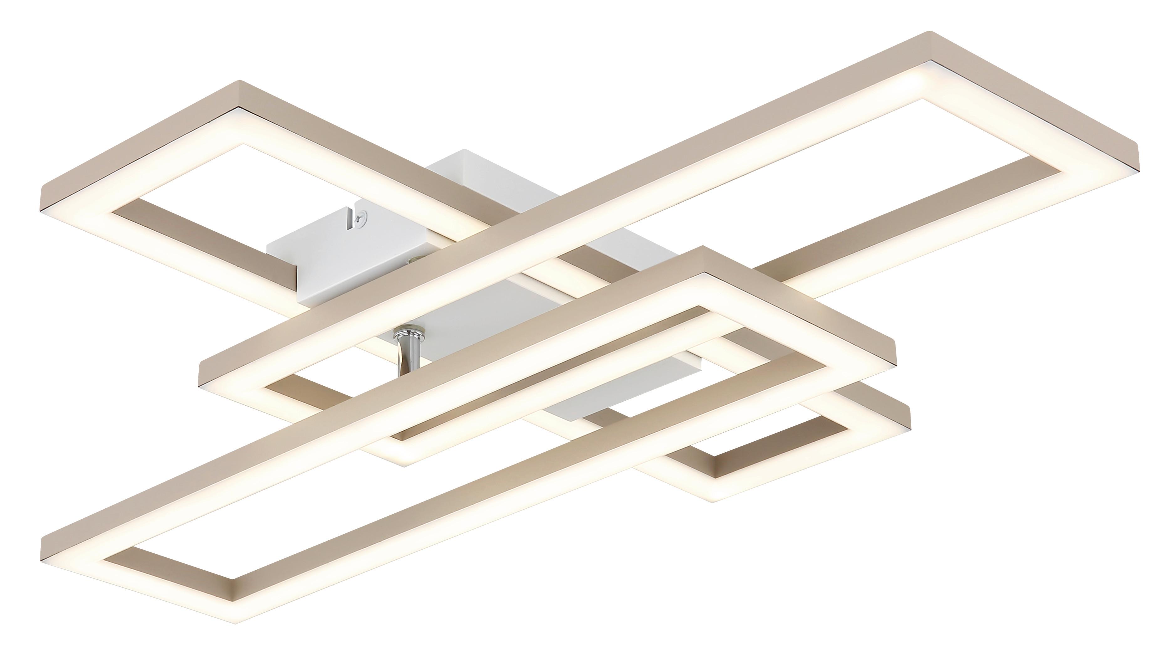 LED-Deckenleuchte Memory-Funktion - Sandfarben/Weiß, Design, Kunststoff (55/40/7,5cm) - Globo
