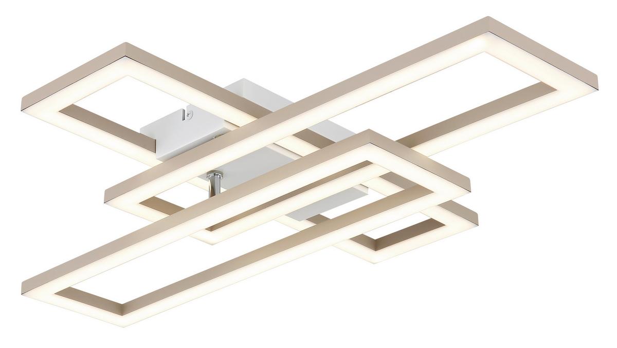 LED-Deckenleuchte Memory-Funktion - Sandfarben/Weiß, Design, Kunststoff (55/40/7,5cm) - Globo