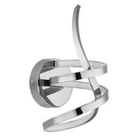 LED-Deckenleuchte Iduna Weiß Chromfarben D: 16 cm - Chromfarben/Weiß, Design, Kunststoff/Metall (16/35cm) - Globo