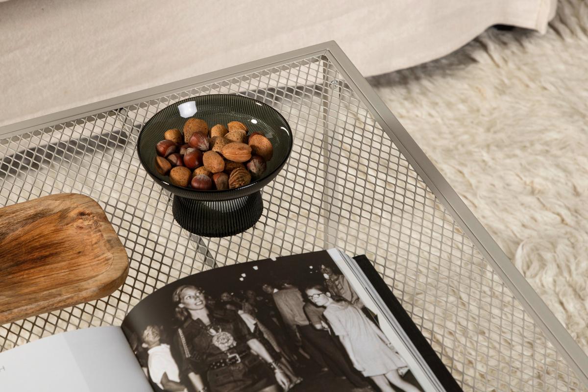 Couchtisch Netz - Beige, Design, Metall (80/80/45cm) - Livetastic