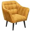 Cocktailsessel Max Gelb B: 84 Cm - Gelb/Schwarz, MODERN, Holzwerkstoff/Textil (84/87/70cm) - MID.YOU