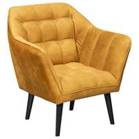 Cocktailsessel Max Gelb B: 84 Cm - Gelb/Schwarz, MODERN, Holzwerkstoff/Textil (84/87/70cm) - MID.YOU