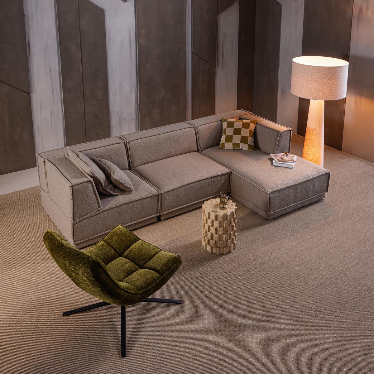 SESSEL Maudi Grün B: 74cm - Schwarz/Grün, MODERN, Textil/Metall (74/84/86cm) - Livetastic