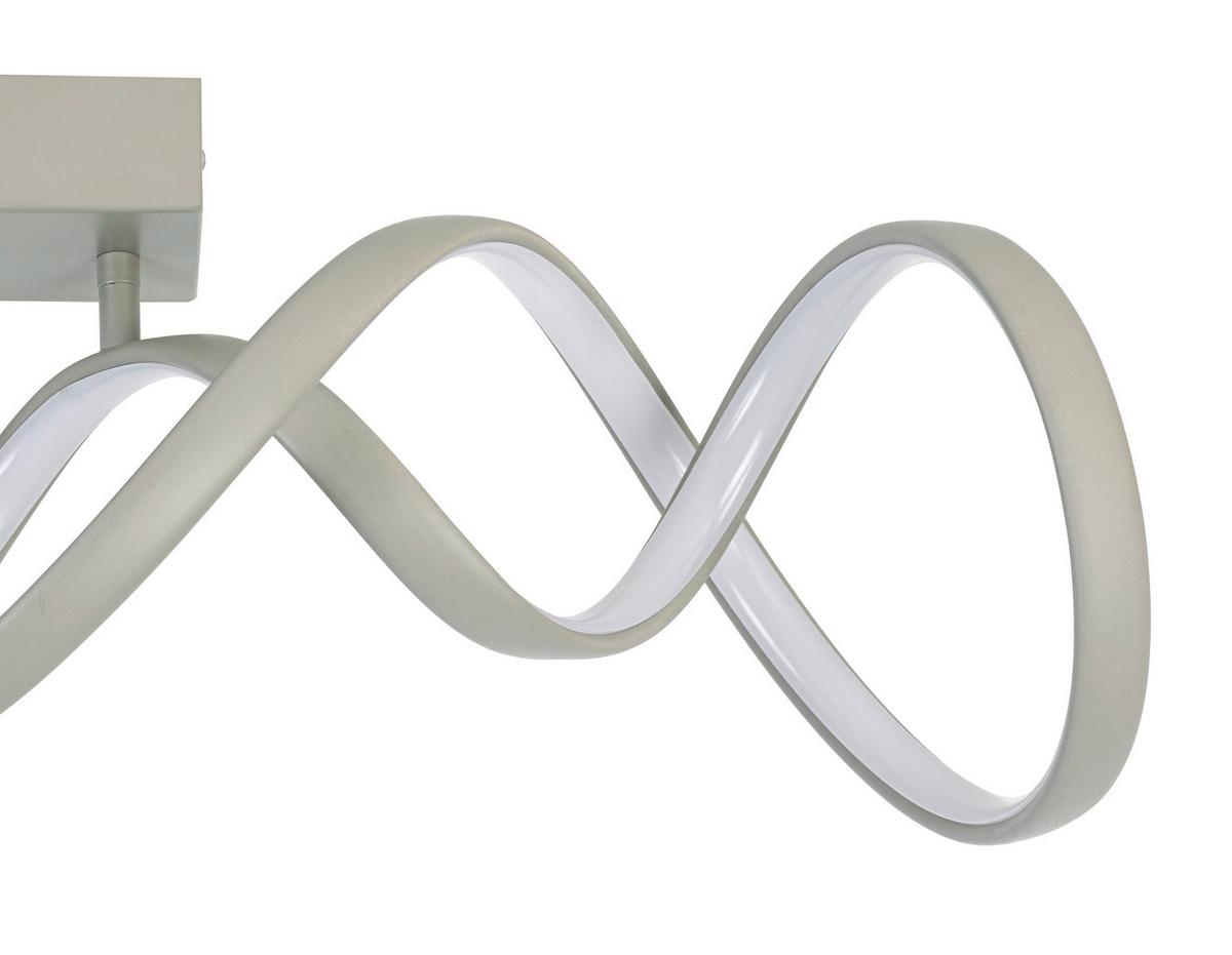 Led Mennyezeti Lámpa Krispin - homokszínű/fehér, Modern, műanyag/fém (75/19/23cm) - Luca Bessoni