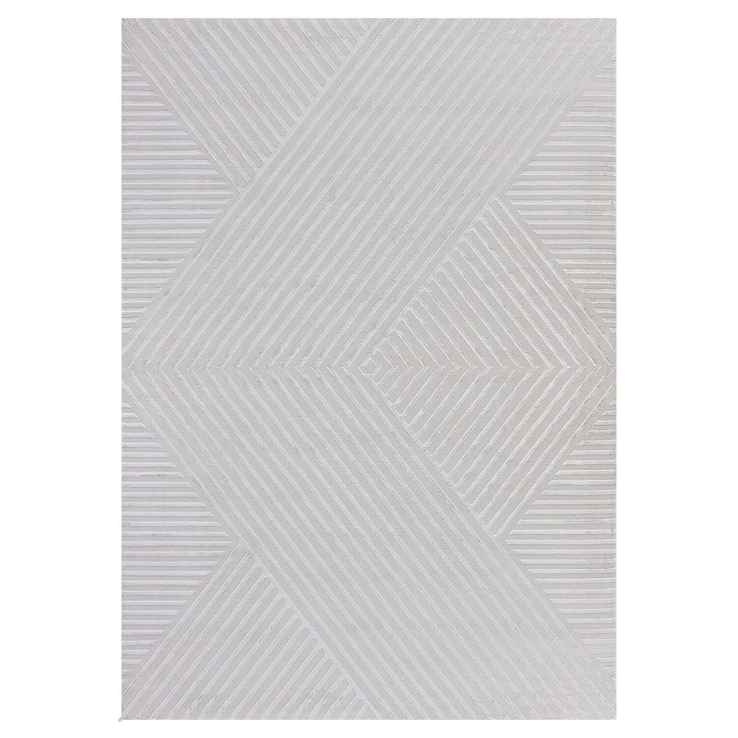 Webteppich Sahara - Silberfarben, Design, Textil (80/150cm) - Novel