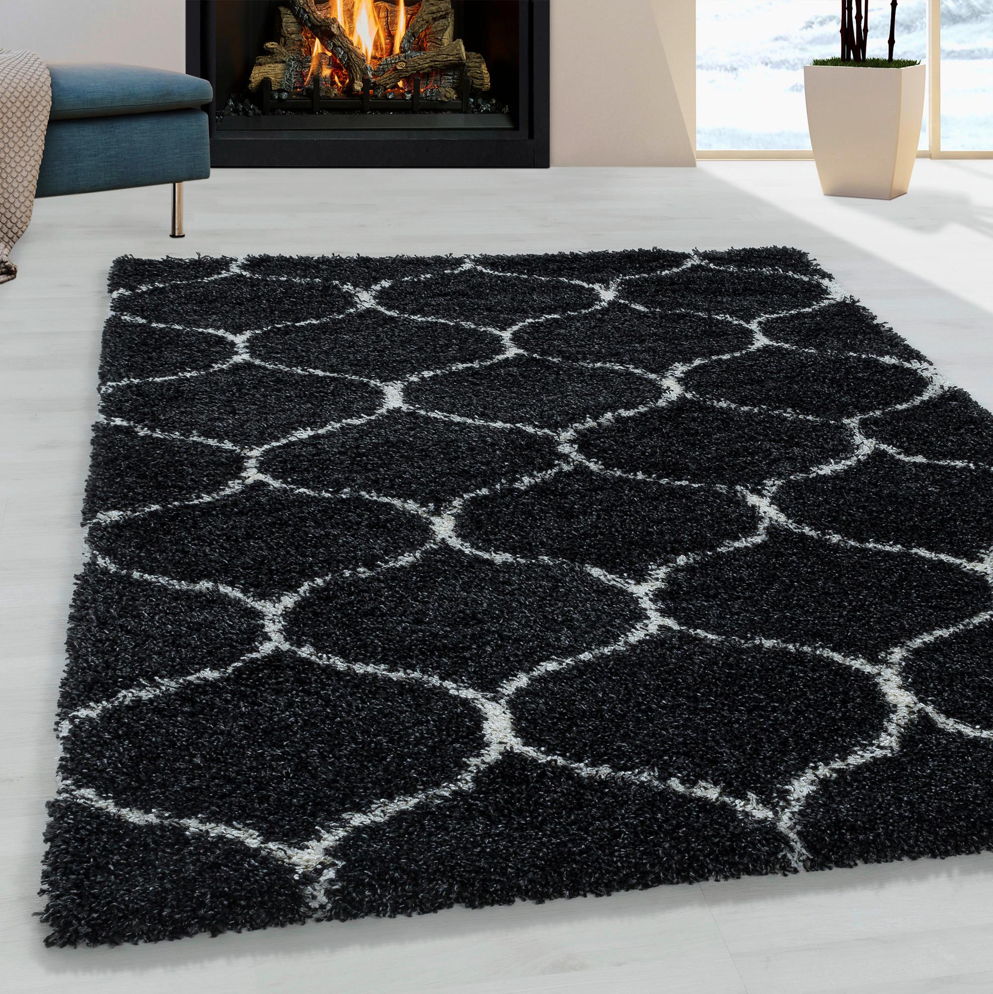 Webteppich Anthrazit Naturfaser Salsa 140x200 cm - Anthrazit, Design, Textil (140/200cm)
