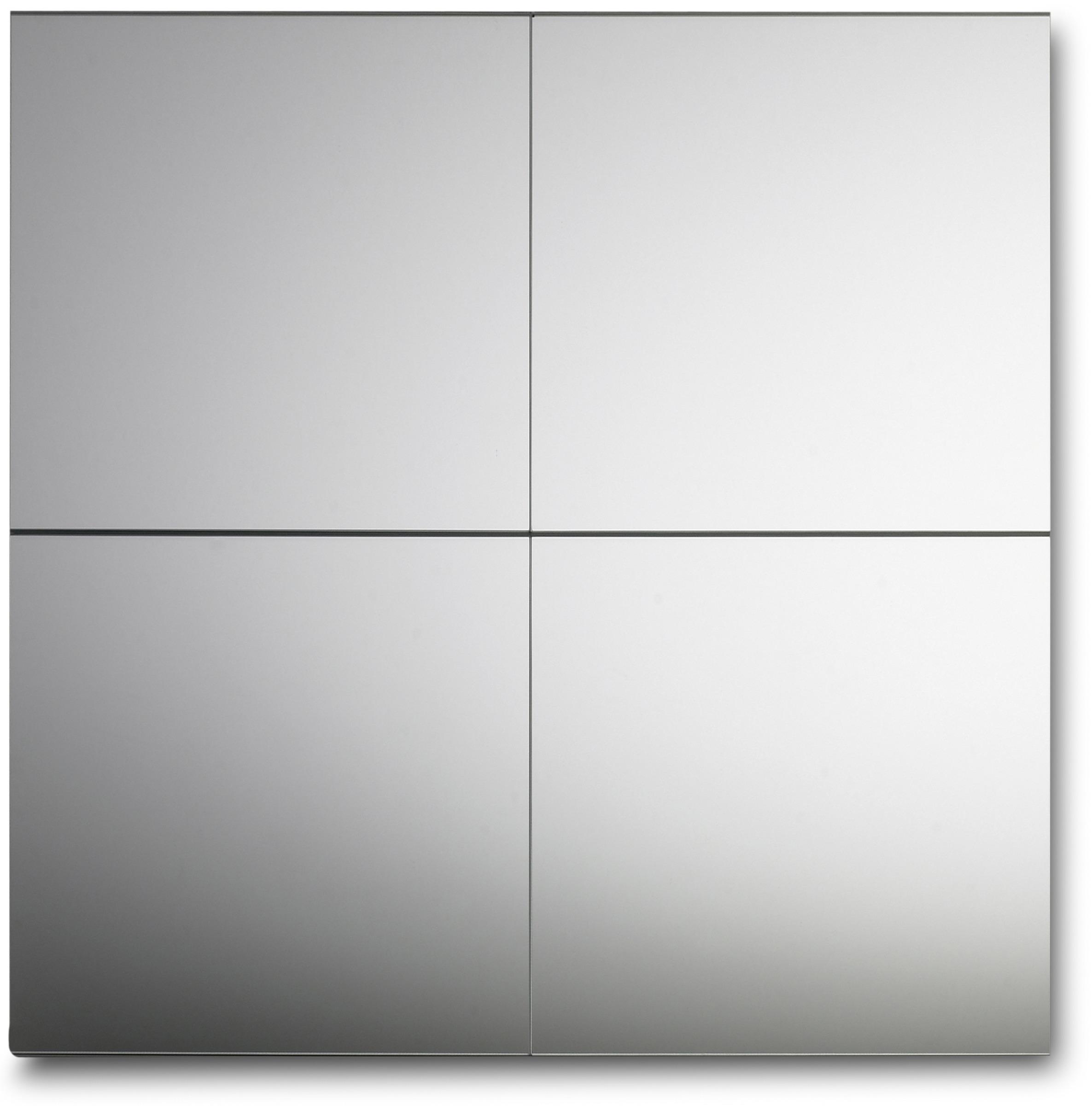 Sada Zrkadlových Obkladačiek Quattro Silber 108-102 - Moderný, sklo (30/30cm) - Ondega