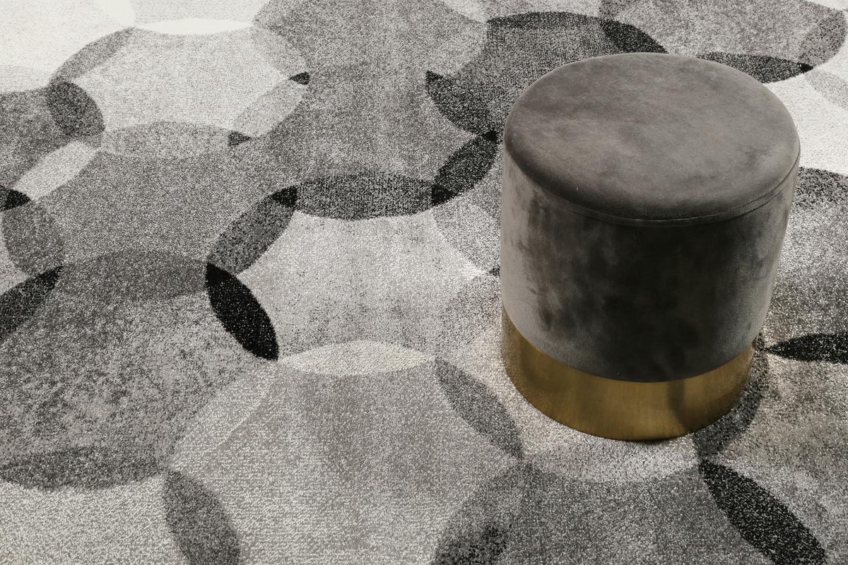Webteppich Silber/grau Graphik Modernina 133x200 Cm - Dunkelgrau/Beige, Design, Textil (133/200cm) - Esprit