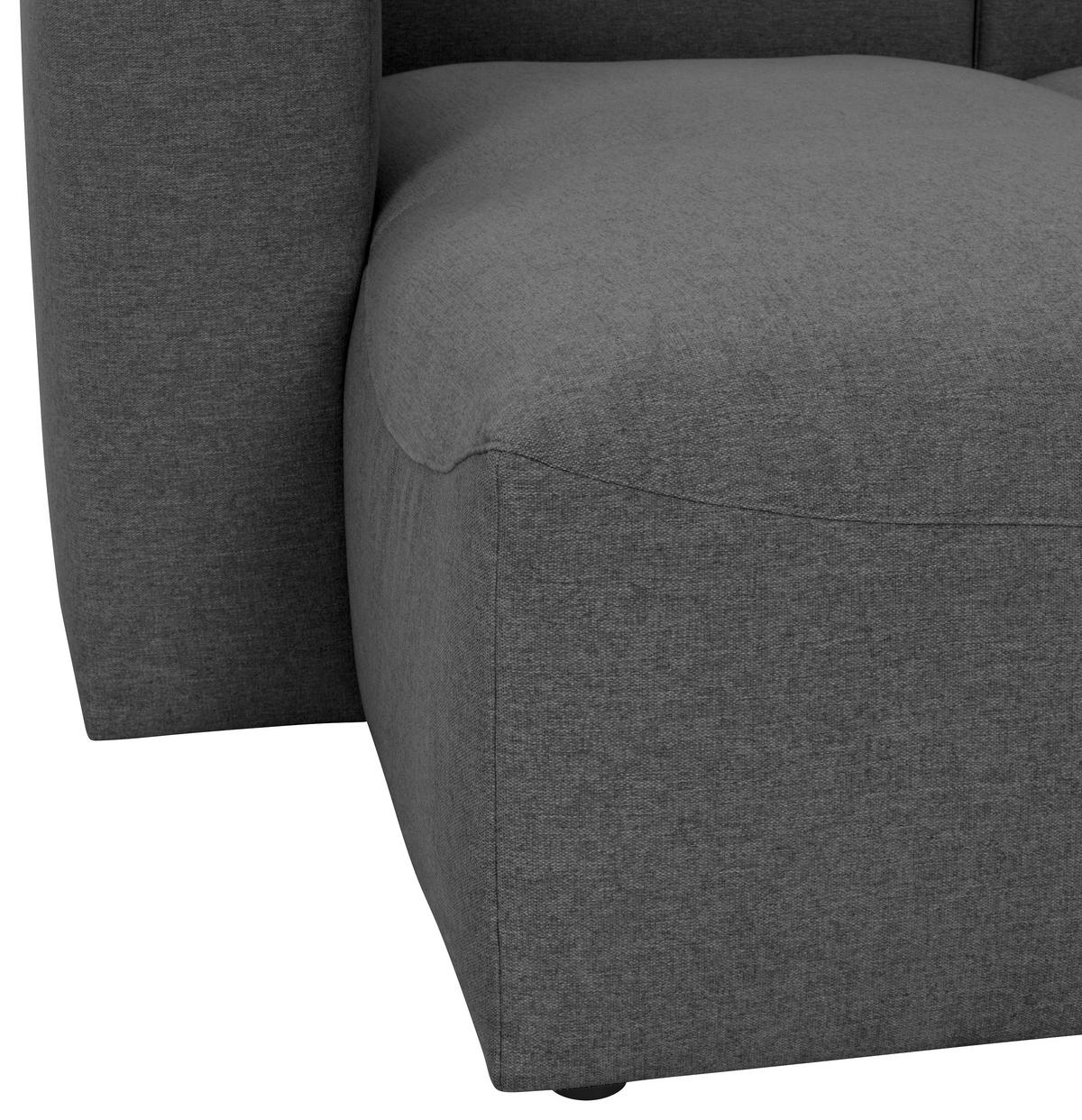Ecksofa Lena Anthrazit Flachgewebe - Anthrazit, Design, Textil (175/73/100cm) - Max Winzer
