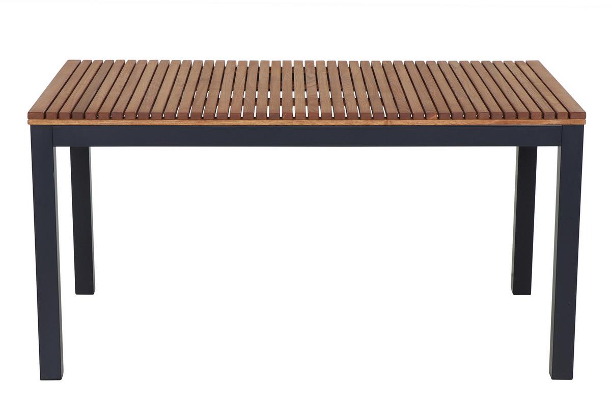 Gartentisch Robinienholz /metall L 160 Cm - Anthrazit/Robinienfarben, KONVENTIONELL, Holz/Metall (160/90/76cm) - Siena Garden