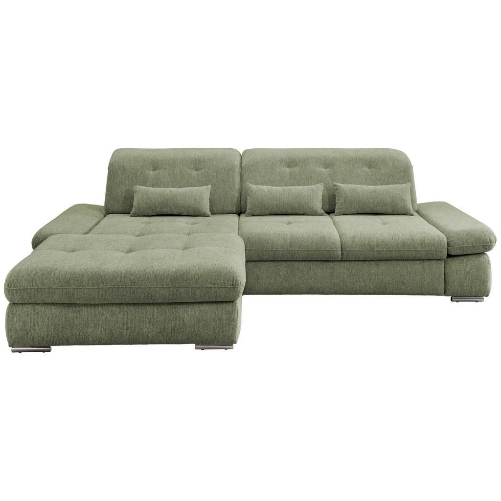 Ecksofa mit Schlaffunktion Dalida Grün Chenille