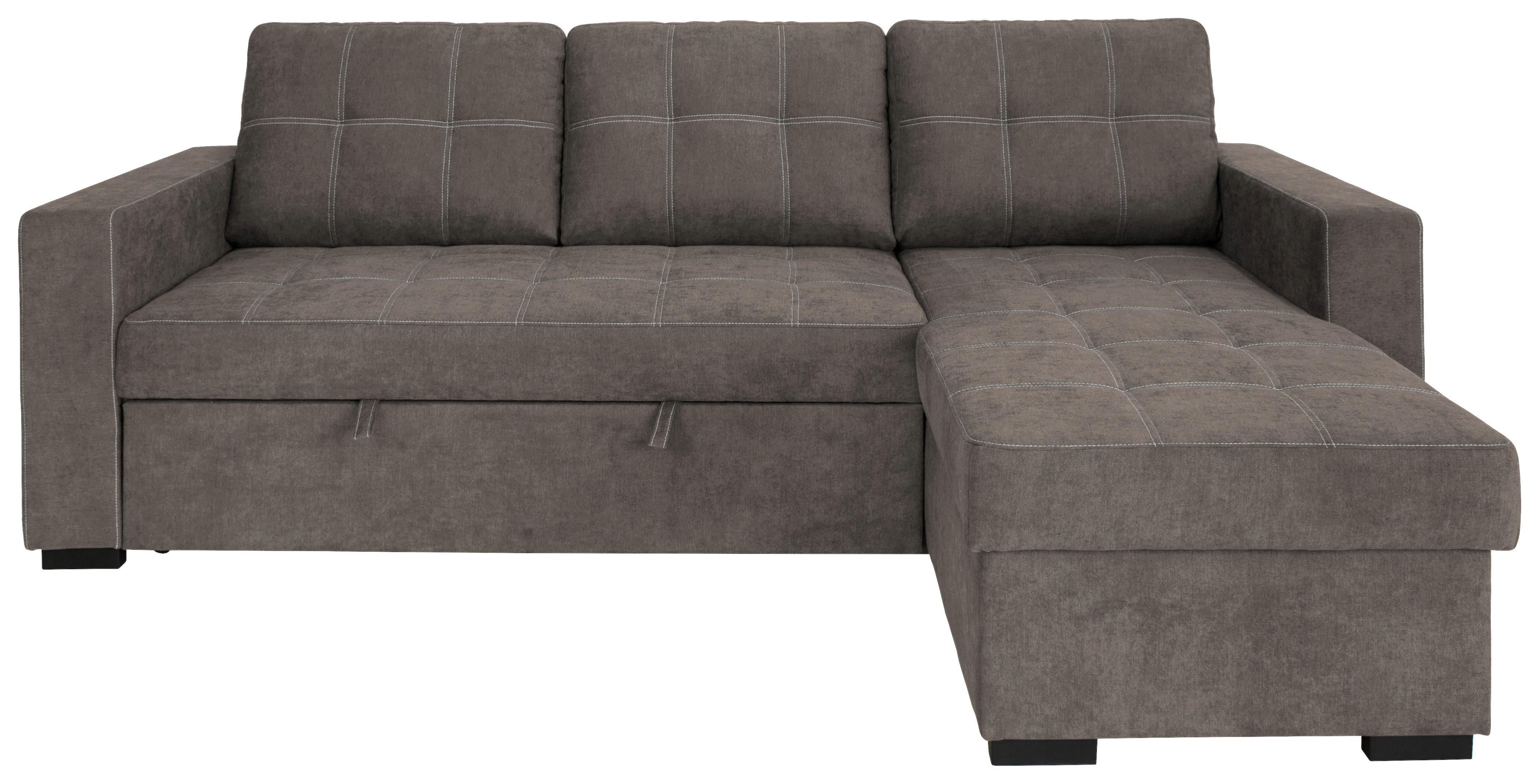 Sedací souprava TURIN, šedohnědá - černá/šedohnědá, Design, kov/dřevo (239/87/160cm)