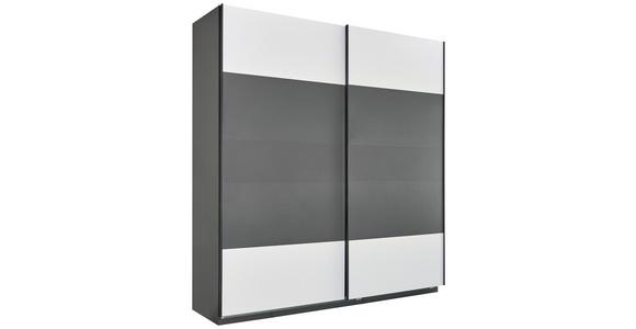 Schwebetürenschrank Unit - Anthrazit/Hellgrau, KONVENTIONELL, Holzwerkstoff (226/242/58cm) - Ondega