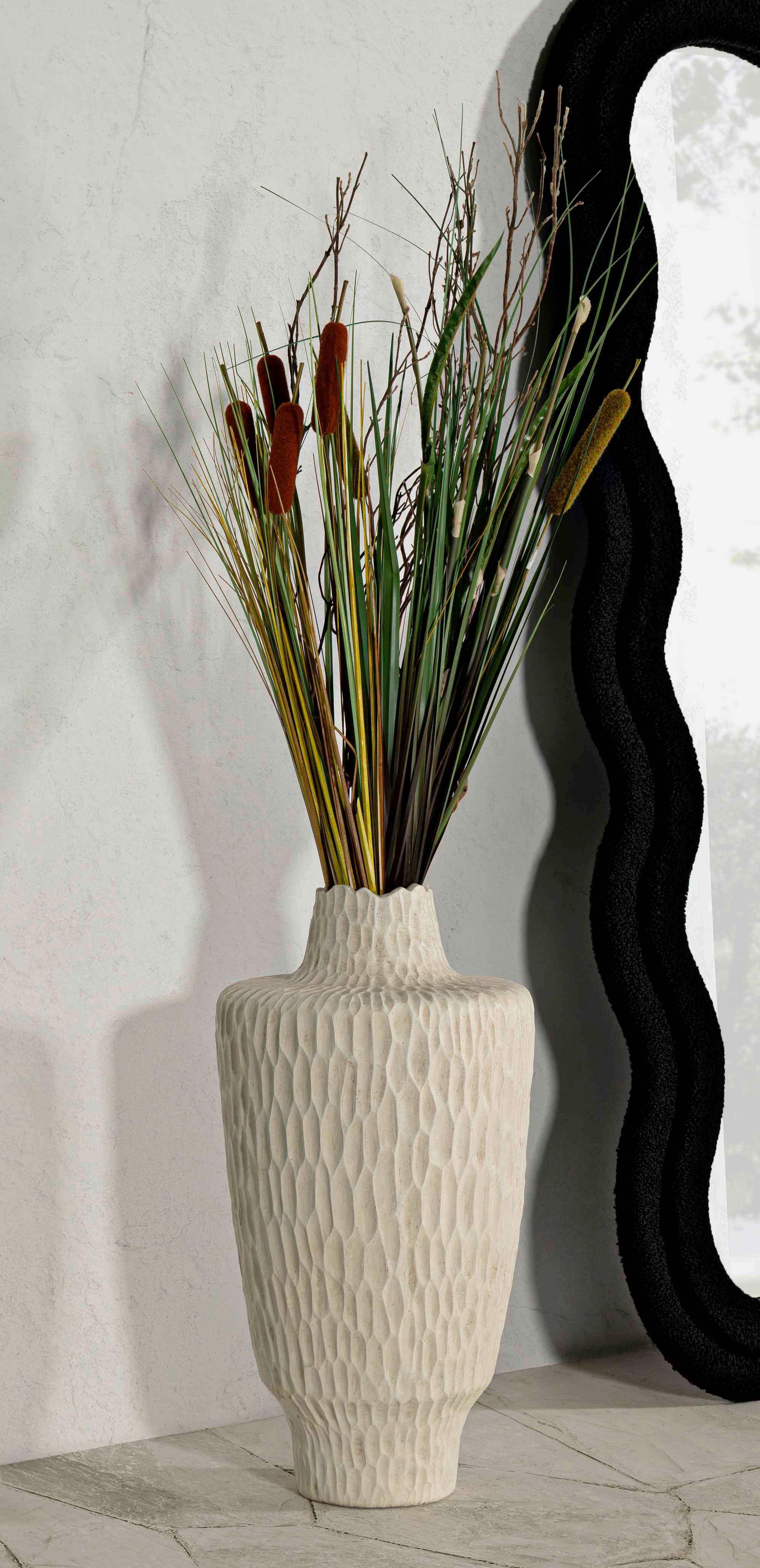 Vase Shade Pot Creme B: 29,5 cm - Creme, Basics, Metall (29,5/57/29,5cm)