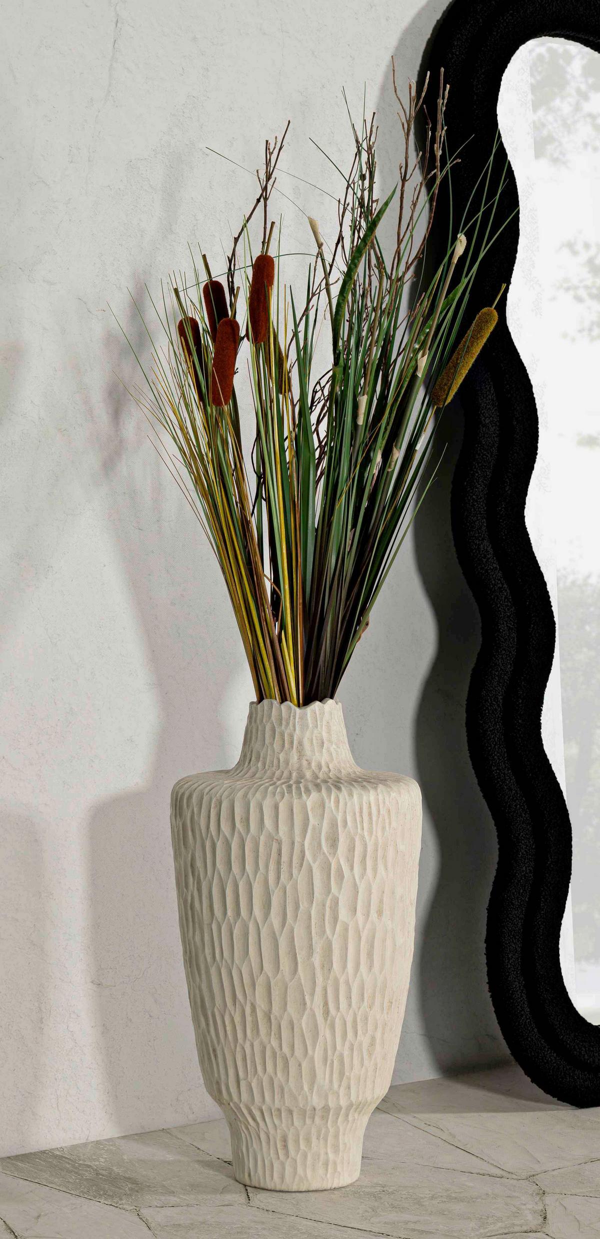 Vase Shade Pot Creme B: 29,5 cm - Creme, Basics, Metall (29,5/57/29,5cm)