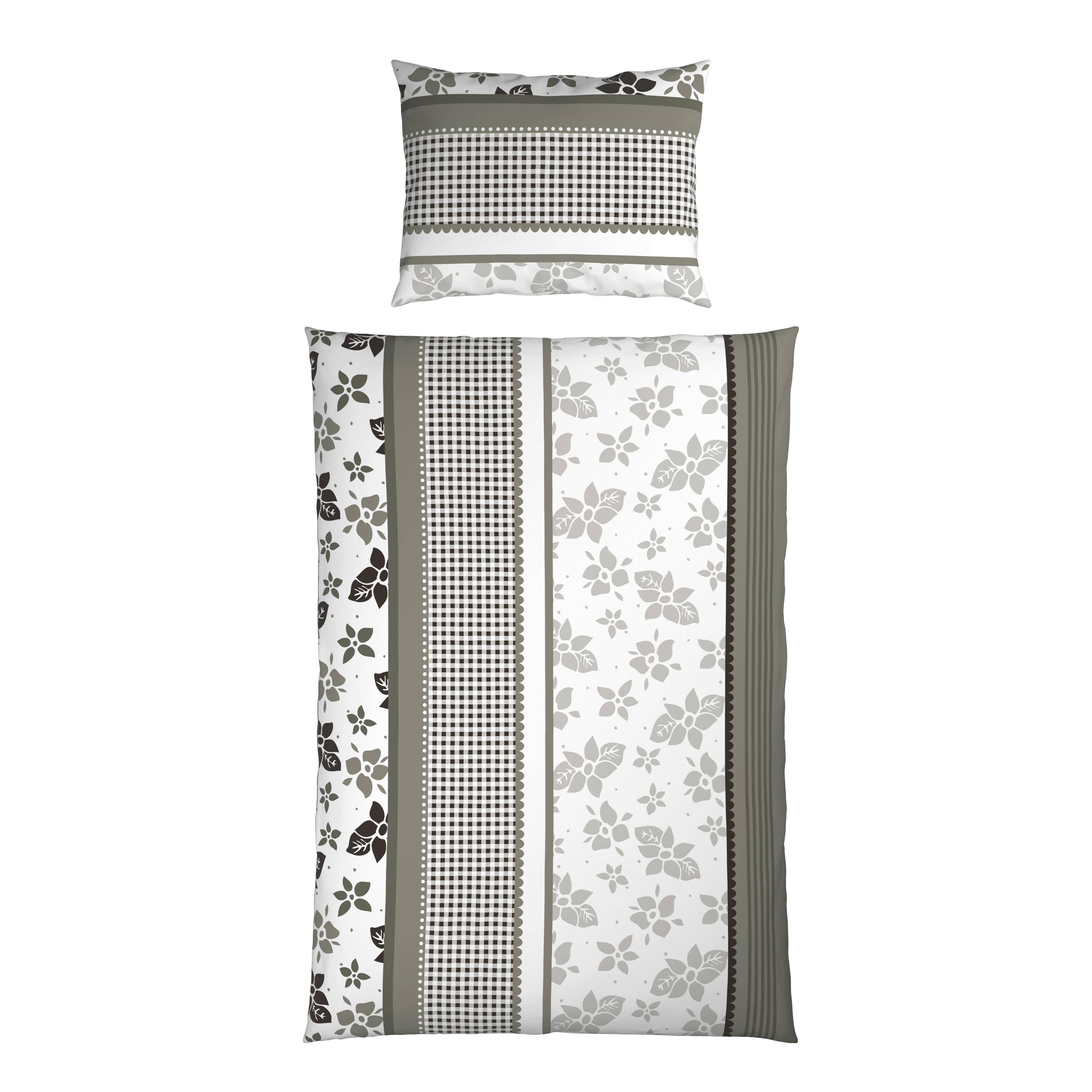BETTWÄSCHE SABRINA - Grau, MODERN, Textil - Luca Bessoni