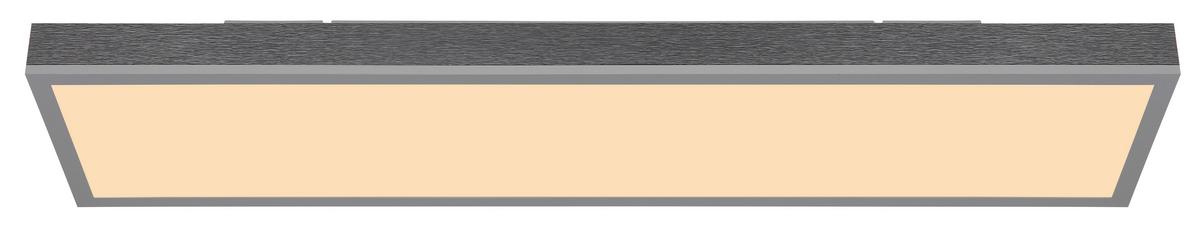 LED-Deckenleuchte Doro Silberfarben Weiß Dunkelgrau - Dunkelgrau/Silberfarben, Basics, Kunststoff/Metall (80/20/6,5cm) - Globo