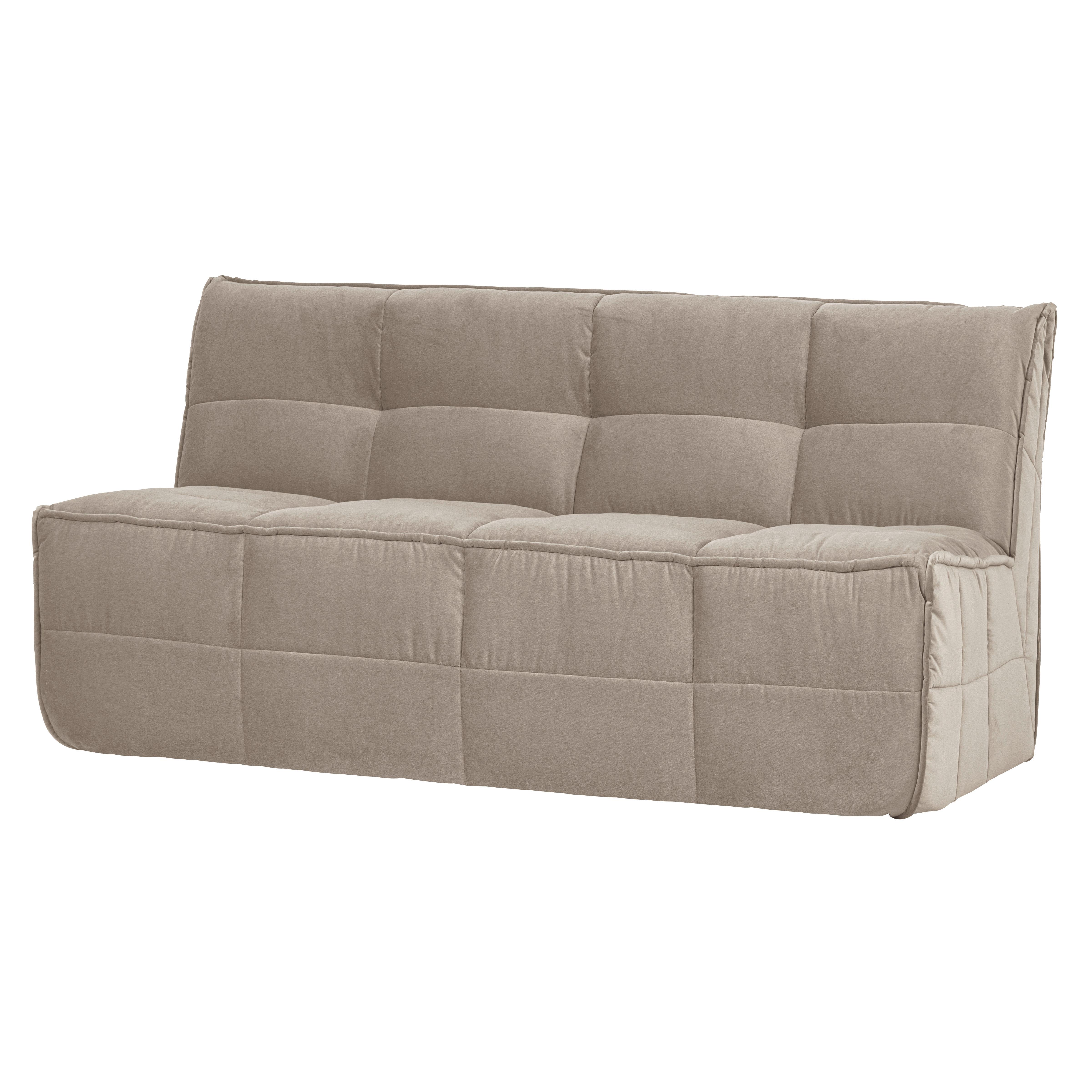 SITZBANK Cluster Taupe B: 164cm - Taupe/Schwarz, MODERN, Textil (164/86/75cm) - Livetastic