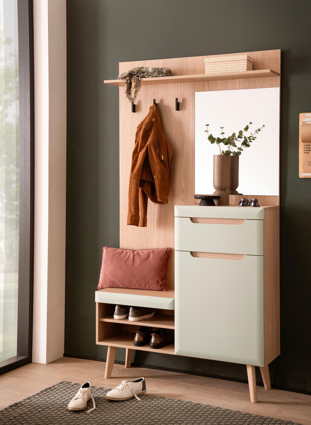 Garderobe Svante Torge Eichefarben B: 107 cm - Eichefarben, Design, Holzwerkstoff (107/197/34cm) - MID.YOU