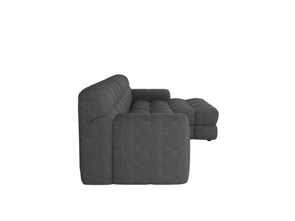 Designová sedačka KARL, pravá, antracitová - černá/antracitová, Moderní, textil/plast (287/169cm) - Bessagi Home