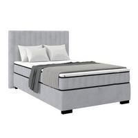 Boxbett Maya 120 - Schwarz/Grau, MODERN, Holz/Holzwerkstoff (120/200cm)
