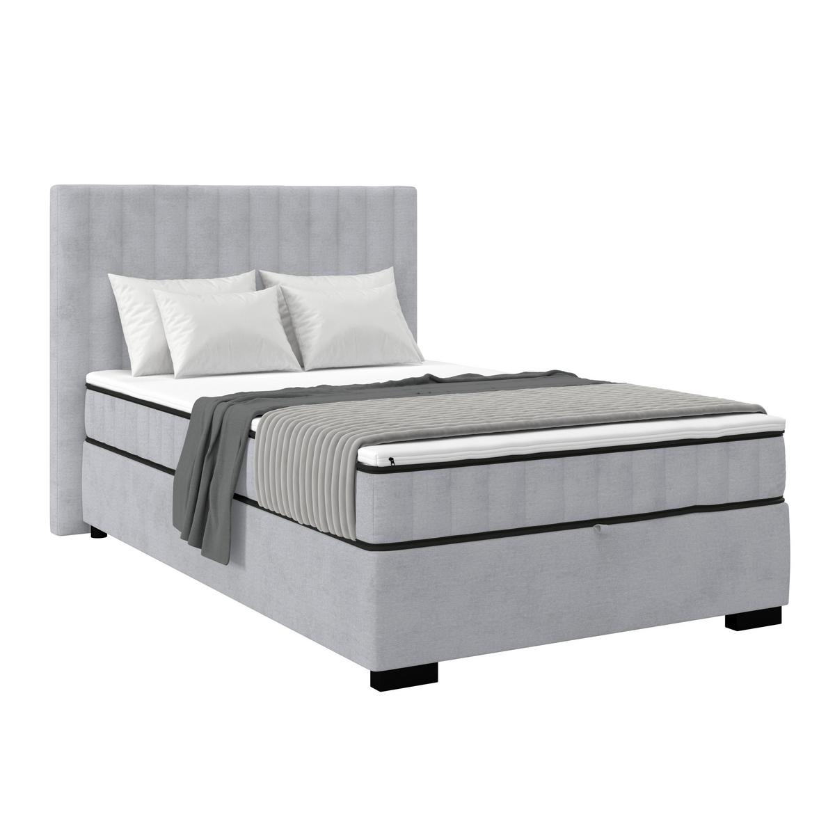 Boxbett Maya 120 - Schwarz/Grau, MODERN, Holz/Holzwerkstoff (120/200cm)