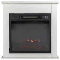 Elektrokamin Tempora 2000 W Weiß mit Fernbedienung - Weiß, Basics, Kunststoff/Metall (24/62,5/62,5cm)