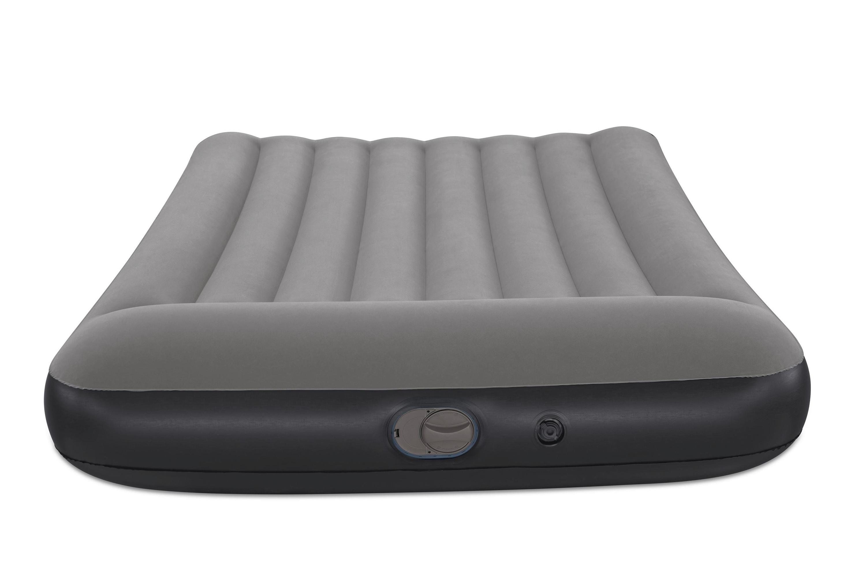 Luftbett Lisha 191x137x30 Cm Bis 300kg, Inkl. Pumpe - Dunkelgrau/Schwarz, KONVENTIONELL, Kunststoff/Metall (191/137/30cm) - Bestway
