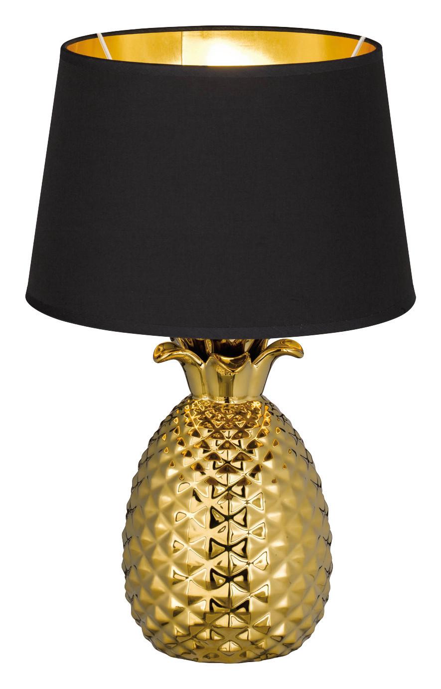 Tischleuchte R50431079 - Goldfarben/Schwarz, Trend, Keramik/Textil (28/43cm)