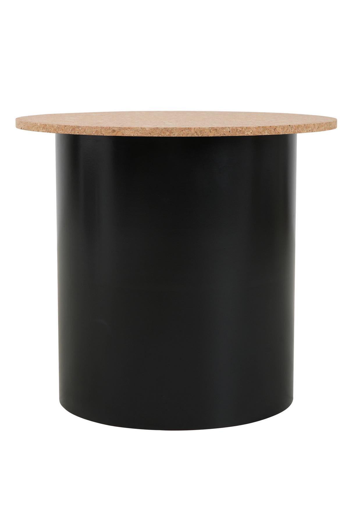 Beistelltischset Naturfarben/schwarz B: 50-40cm - Schwarz/Naturfarben, Design, Holz/Holzwerkstoff (50-40/50-40/45-38cm) - MID.YOU