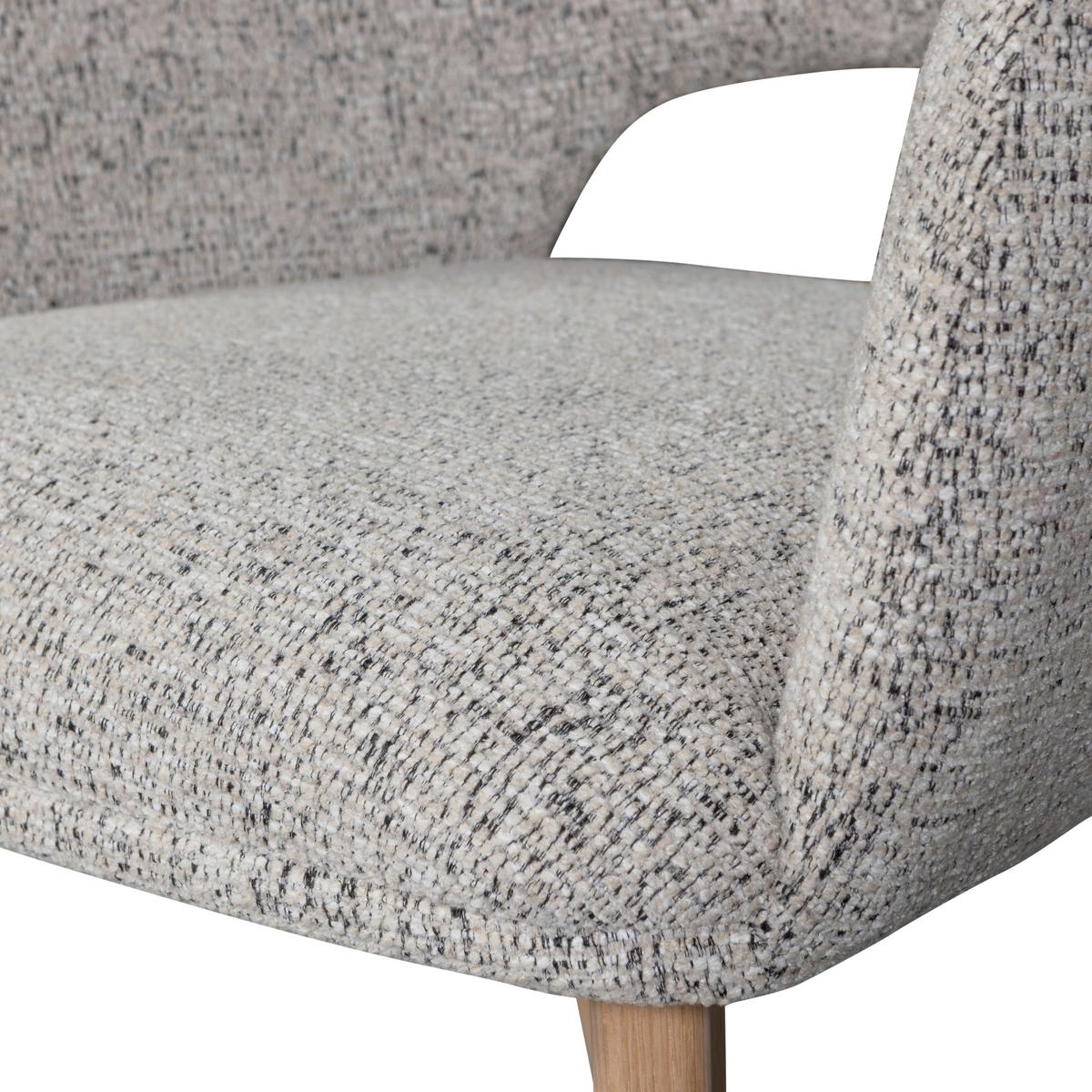 Armlehnstuhl-Set Murat Naturfarben B: 61cm - Naturfarben, MODERN, Holz/Textil (61/86/60cm) - Livetastic