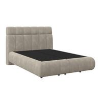 Boxspringbett Nobu O. Matratze Taupe, Lf: 140x200 Cm - Taupe/Schwarz, Trend, Holz/Textil (140/200cm)
