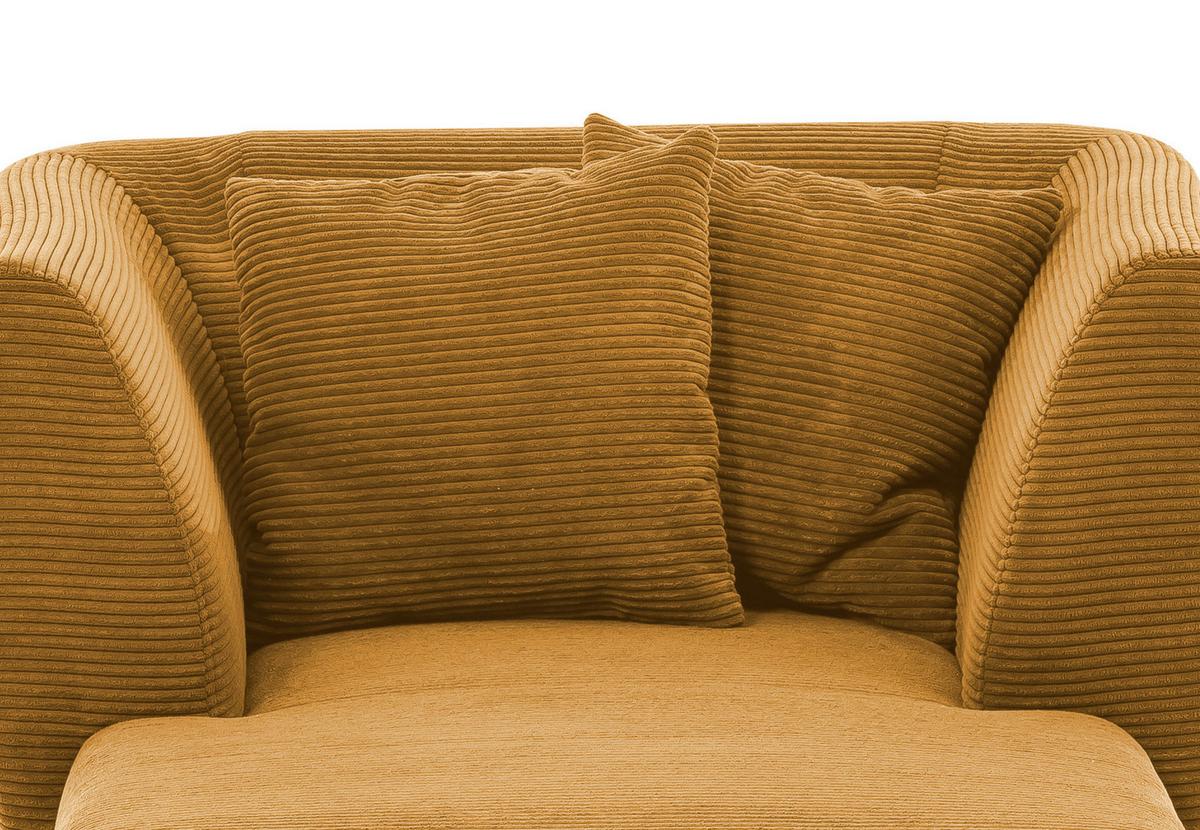 Xxl-sessel Inkl. Zierkissen Colori Goldfarben - Goldfarben/Schwarz, MODERN, Textil (108/84/155cm) - MID.YOU