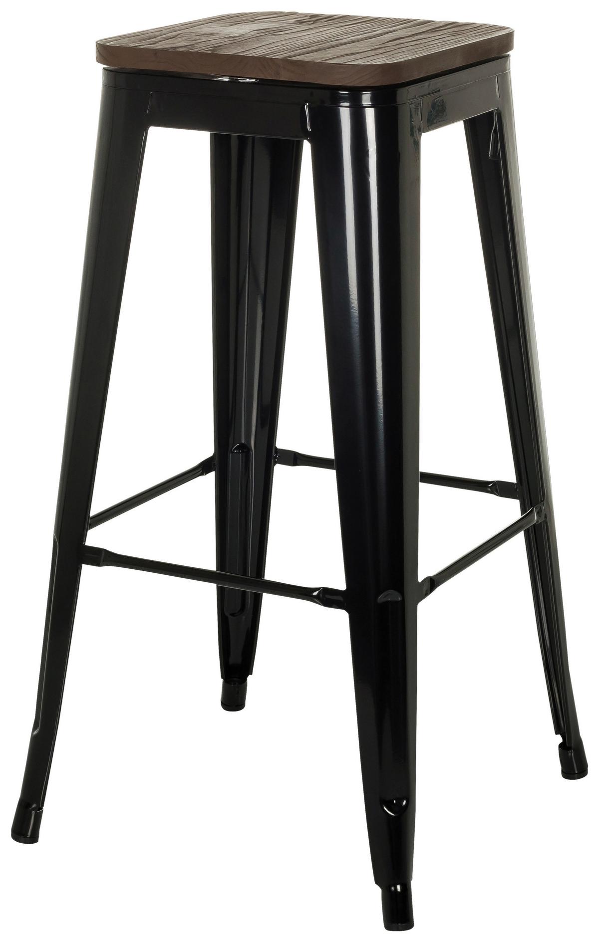 Barhocker Vantaggio High Schwarz B: 44cm - Schwarz, MODERN, Holz/Metall (44/77/44cm) - MID.YOU