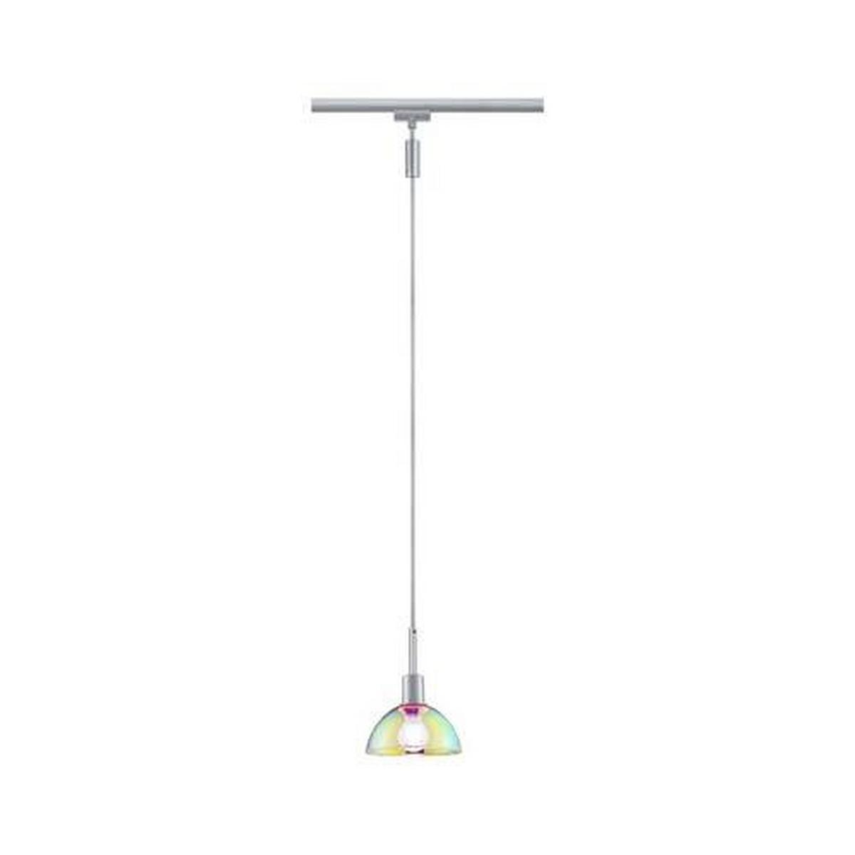 Schienensystem Urail Hängeleuchte 96785, dimmbar - Chromfarben/Multicolor, Basics, Glas/Metall (14/140cm) - Paulmann
