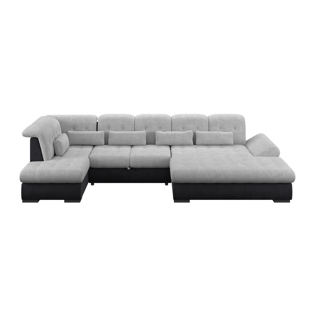 Wohnlandschaft Madera Silberfarben, S: 212x358 cm