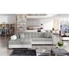 Ecksofa Sorento Grau/Weiß S: 194x296cm - Chromfarben/Weiß, Design, Textil (194/296cm) - MID.YOU