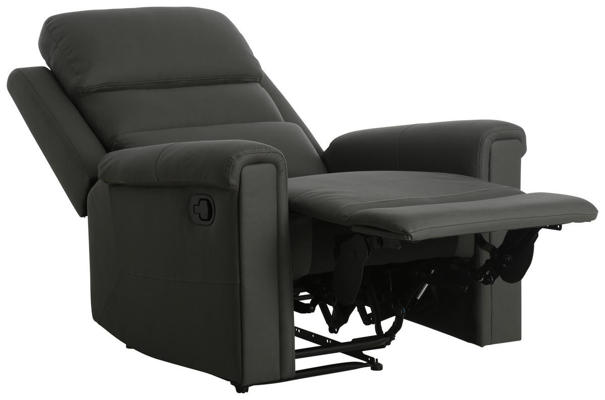 Fernsehsessel Trevo - Dunkelgrau, KONVENTIONELL, Holz/Textil (91/106/94cm) - P & B