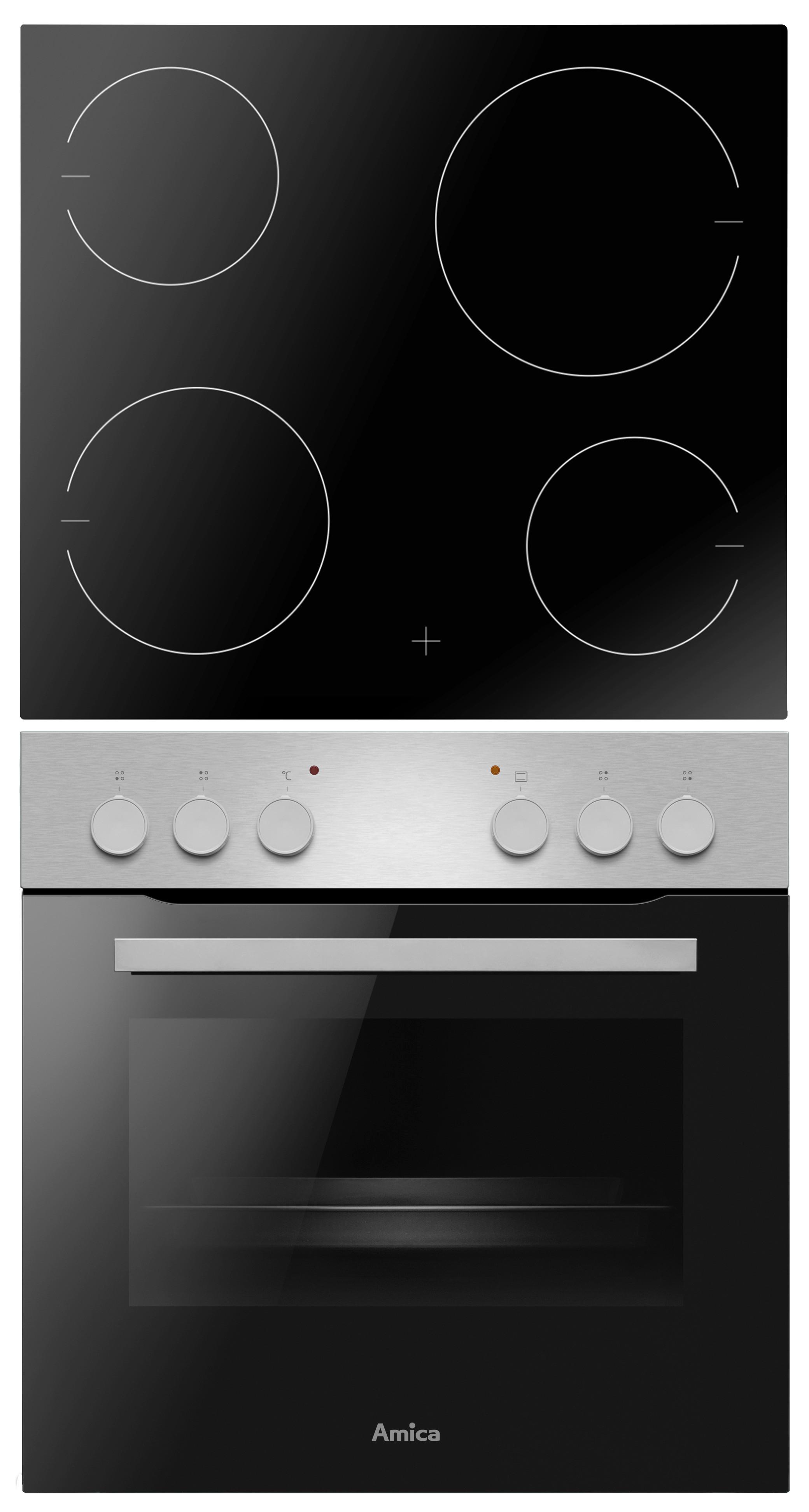 Beépíthető Sűtő+főzőlap Szett Amica Bkvc4010 - fekete, műanyag/fém (60cm) - Amica